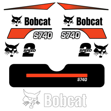 FITS S740 BOBCAT REPLACEMENT DECAL STICKER - OUTDOOR DURABLE LAMINATE